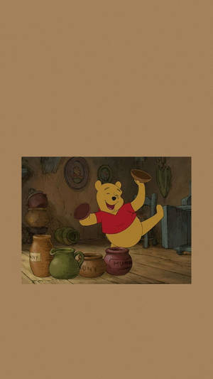 Cute Winnie The Pooh Happy Wallpaper