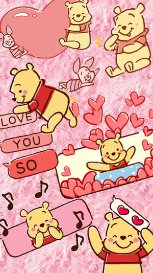 Cute Winnie The Pooh Iphone Love You So Wallpaper WallpapersOK