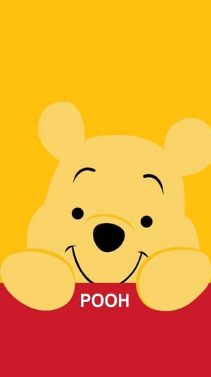 Cute Winnie The Pooh Peeking Wallpaper