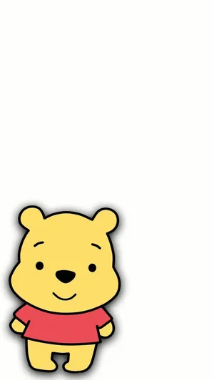 Cute Winnie The Pooh Standing Wallpaper