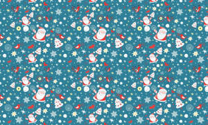 Cute Winter Christmas Pattern Wallpaper