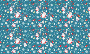 Cute Winter Christmas Pattern Wallpaper