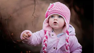 Cute Winter Little Girl Phone Wallpaper