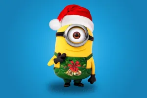 Cute Winter Minion Wallpaper