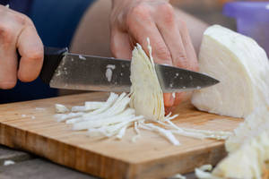 Cutting Cabbage Wallpaper