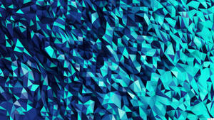 Cyan Blue Polygon Art Wallpaper
