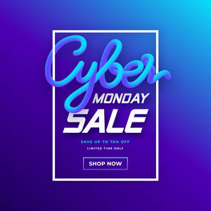 Cyber Monday Two Tone Sale Banner Wallpaper