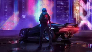 Cyberpunk 2077 Aesthetic Girl And Car Wallpaper