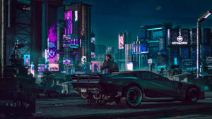 Cyberpunk 2077 Car In City Wallpaper