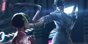 Cyberpunk 2077 Female Cyborg Assassin Wallpaper