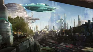 Cyberpunk Futuristic City Wallpaper