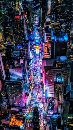 Cyberpunk-inspired Aesthetic City Wallpaper