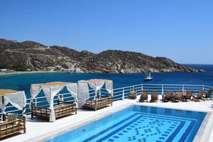 Cyclades Pool Cottages Ios 13 Wallpaper