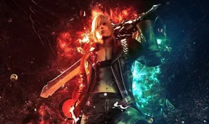 D M C Dante Vergil Epic Showdown Wallpaper