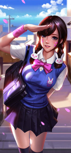 D. Va Aesthetic Anime Girl Iphone Wallpaper