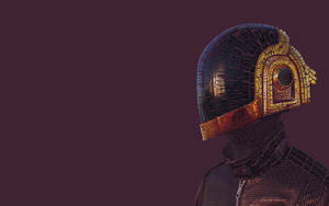 Daft Punk Iconic Gold Helmet Wallpaper