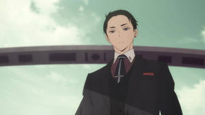 Daisuke Kambe Looking Sharp In A Black Suit Wallpaper