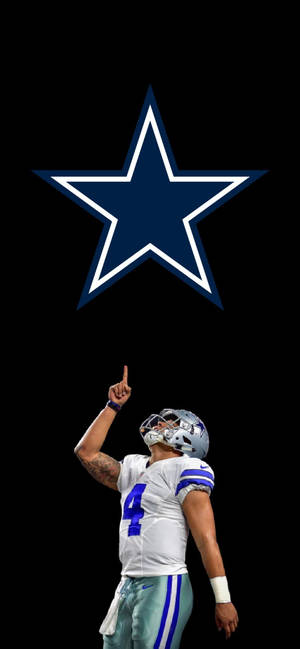 Dak Prescott Dallas Star Emblem Wallpaper