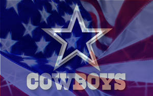 Dallas Cowboys American Flag Overlay Wallpaper