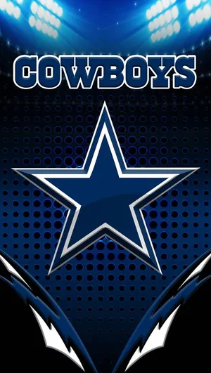 Dallas Cowboys Logo With Lights Wallpaper