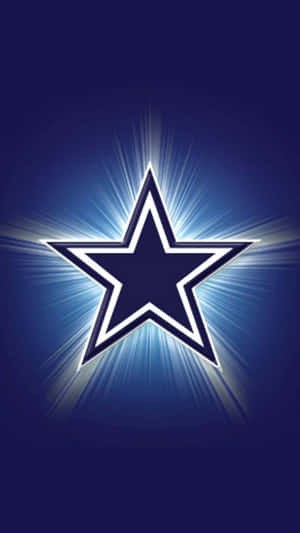 Dallas Cowboys Phone Shining Blue Star Wallpaper