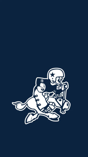 Dallas Cowboys Player On Horse Illustration Wallpaper
