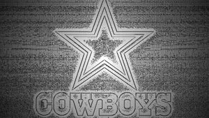 Dallas Cowboys Star Logo Blackand White Wallpaper