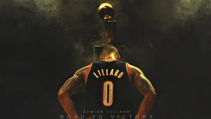 Damian Lillard Black And Gold Wallpaper