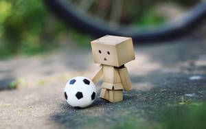 Danbo Box Robot Playing Soccer Hd Wallpaper