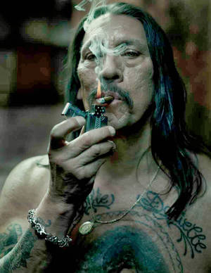 Danny Trejo Smoking Cigarette Wallpaper