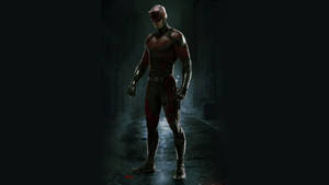 Daredevil Standing In A Dimly Lit Alley Wallpaper