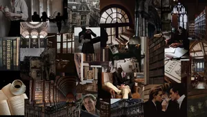 Dark Academia Collage Wallpaper