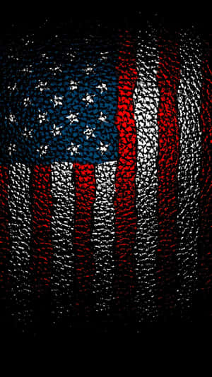 Dark_ American_ Flag_ Distorted_ Texture Wallpaper