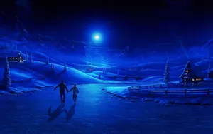 Dark And Enchanting Christmas Scene Wallpaper