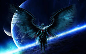 Dark Angel In Space Wallpaper