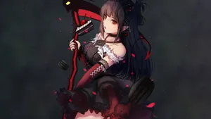 Dark Anime Red Devil Maid Wallpaper