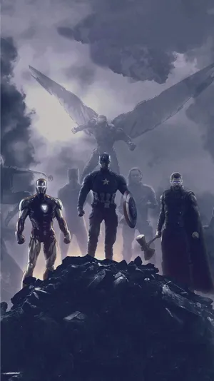 Dark Ash Avengers Iphone X Wallpaper