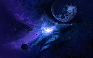 Dark Blue Aesthetic Galaxy Wallpaper
