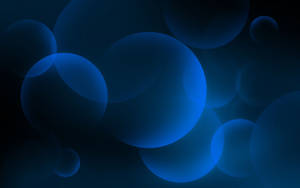 Dark Blue Background Bubble Artwork Wallpaper