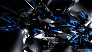 Dark Blue Crystals Wallpaper
