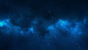 Dark Blue Galaxy Painting Wallpaper