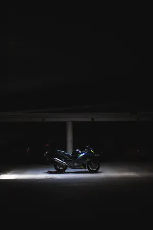 Dark Blue Motorcycle Wallpaper