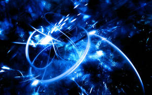 Dark Blue Stardust Sparks Wallpaper