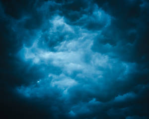 Dark Blue Storm Clouds Wallpaper