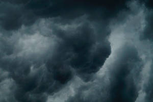 Dark Blue Stormy Cloudy Sky Wallpaper