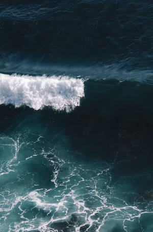 Dark Blue Water Wave Wallpaper