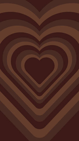 Dark Brown Aesthetic Hearts Wallpaper