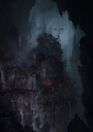 Dark Castlevania House Art Wallpaper