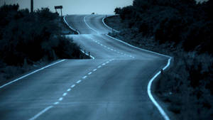 Dark Curvy Long Road Journey Wallpaper