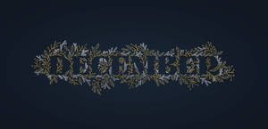 Dark December Lettering Wallpaper